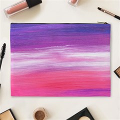 Abstract In Pink & Purple Cosmetic Bag (XL) from ArtsNow.com Back