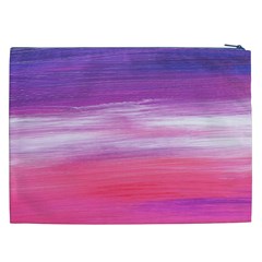 Abstract In Pink & Purple Cosmetic Bag (XXL) from ArtsNow.com Back