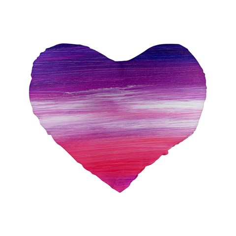 Abstract In Pink & Purple 16  Premium Heart Shape Cushion  from ArtsNow.com Front