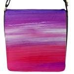 Abstract In Pink & Purple Flap Closure Messenger Bag (Small)