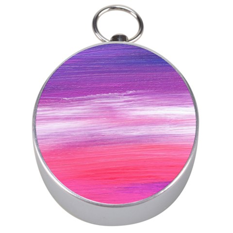 Abstract In Pink & Purple Silver Compass from ArtsNow.com Front