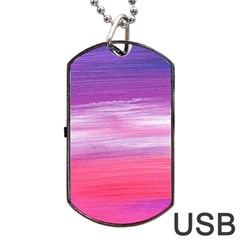 Abstract in Pink & Purple Dog Tag USB Flash (Two Sides) from ArtsNow.com Back