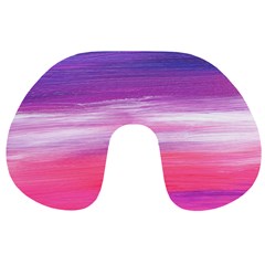 Abstract in Pink & Purple Travel Neck Pillow from ArtsNow.com Front