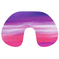 Abstract in Pink & Purple Travel Neck Pillow from ArtsNow.com Back