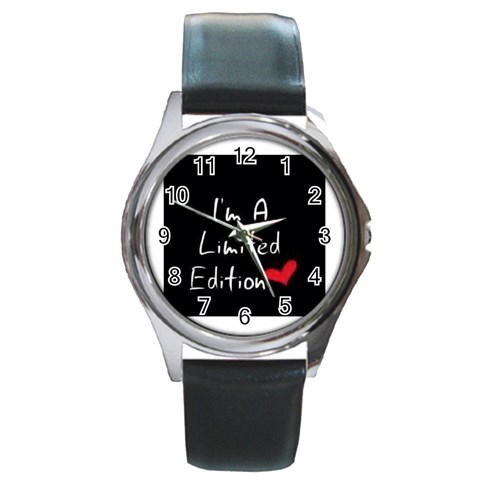 Your own Image Round Metal Watch from ArtsNow.com Front