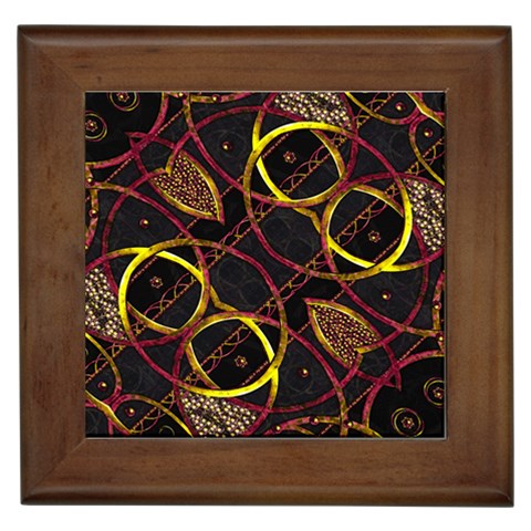 Luxury Futuristic Ornament Framed Ceramic Tile from ArtsNow.com Front