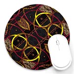 Luxury Futuristic Ornament 8  Mouse Pad (Round)