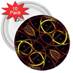 Luxury Futuristic Ornament 3  Button (10 pack)