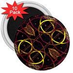 Luxury Futuristic Ornament 3  Button Magnet (10 pack)