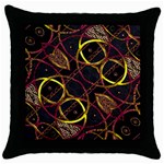 Luxury Futuristic Ornament Black Throw Pillow Case