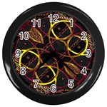 Luxury Futuristic Ornament Wall Clock (Black)