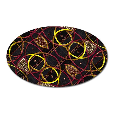 Luxury Futuristic Ornament Magnet (Oval) from ArtsNow.com Front