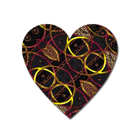 Luxury Futuristic Ornament Magnet (Heart) from ArtsNow.com Front