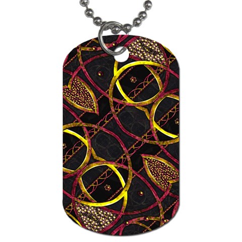 Luxury Futuristic Ornament Dog Tag (One Sided) from ArtsNow.com Front