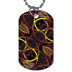 Luxury Futuristic Ornament Dog Tag (Two Front