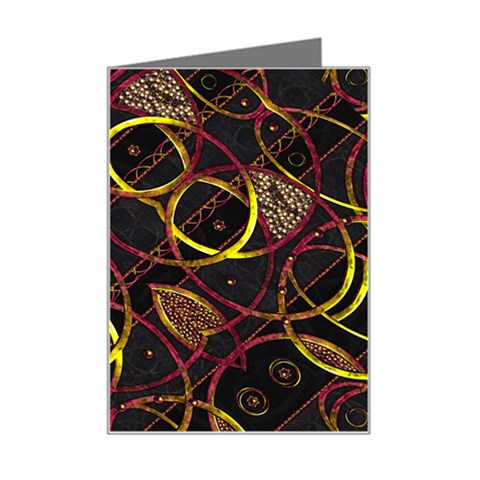 Luxury Futuristic Ornament Mini Greeting Card from ArtsNow.com Left