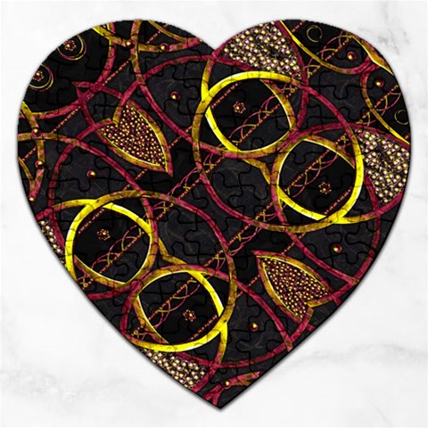 Luxury Futuristic Ornament Jigsaw Puzzle (Heart) from ArtsNow.com Front