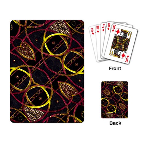 Luxury Futuristic Ornament Playing Cards Single Design from ArtsNow.com Back