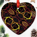 Luxury Futuristic Ornament Heart Ornament (Two Sides)