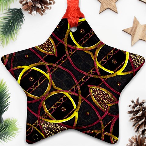 Luxury Futuristic Ornament Star Ornament (Two Sides) from ArtsNow.com Front