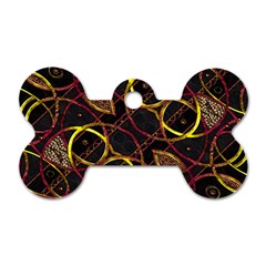 Luxury Futuristic Ornament Dog Tag Bone (Two Sided) from ArtsNow.com Front