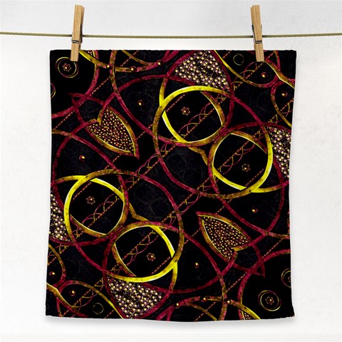 Luxury Futuristic Ornament Face Towel from ArtsNow.com Front