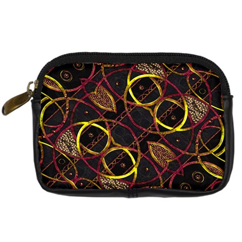 Luxury Futuristic Ornament Digital Camera Leather Case from ArtsNow.com Front