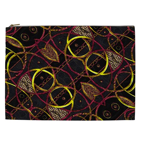 Luxury Futuristic Ornament Cosmetic Bag (XXL) from ArtsNow.com Front