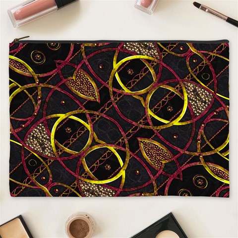 Luxury Futuristic Ornament Cosmetic Bag (XXXL) from ArtsNow.com Front