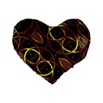 Luxury Futuristic Ornament 16  Premium Heart Shape Cushion 