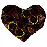 Luxury Futuristic Ornament 19  Premium Heart Shape Cushion