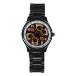 Luxury Futuristic Ornament Sport Metal Watch (Black)