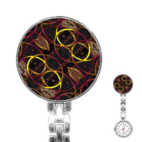Luxury Futuristic Ornament Stainless Steel Nurses Watch from ArtsNow.com Front