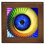 Eerie Psychedelic Eye Framed Ceramic Tile