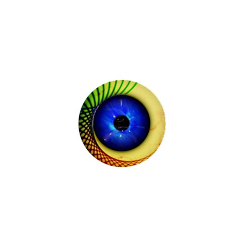 Eerie Psychedelic Eye 1  Mini Button from ArtsNow.com Front