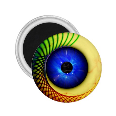 Eerie Psychedelic Eye 2.25  Button Magnet from ArtsNow.com Front