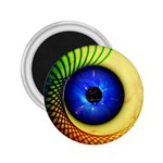 Eerie Psychedelic Eye 2.25  Button Magnet