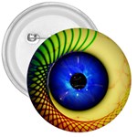 Eerie Psychedelic Eye 3  Button