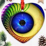 Eerie Psychedelic Eye Heart Ornament