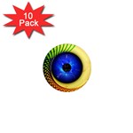 Eerie Psychedelic Eye 1  Mini Button Magnet (10 pack)