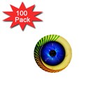 Eerie Psychedelic Eye 1  Mini Button (100 pack)