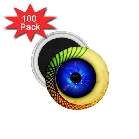 Eerie Psychedelic Eye 1.75  Button Magnet (100 pack) from ArtsNow.com Front