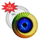 Eerie Psychedelic Eye 2.25  Button (10 pack)