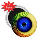 Eerie Psychedelic Eye 2.25  Button Magnet (10 pack)