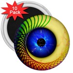 Eerie Psychedelic Eye 3  Button Magnet (10 pack)