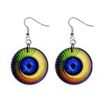 Eerie Psychedelic Eye Mini Button Earrings