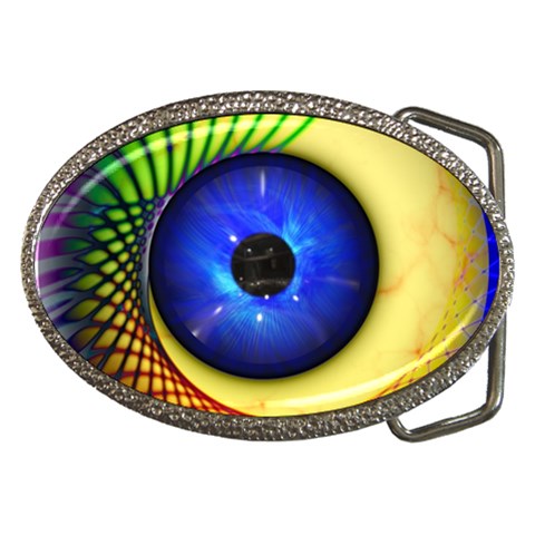 Eerie Psychedelic Eye Belt Buckle (Oval) from ArtsNow.com Front