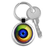 Eerie Psychedelic Eye Key Chain (Round)