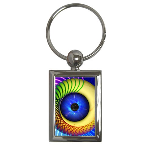Eerie Psychedelic Eye Key Chain (Rectangle) from ArtsNow.com Front