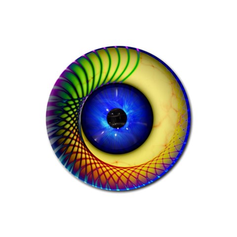 Eerie Psychedelic Eye Drink Coaster (Round) from ArtsNow.com Front